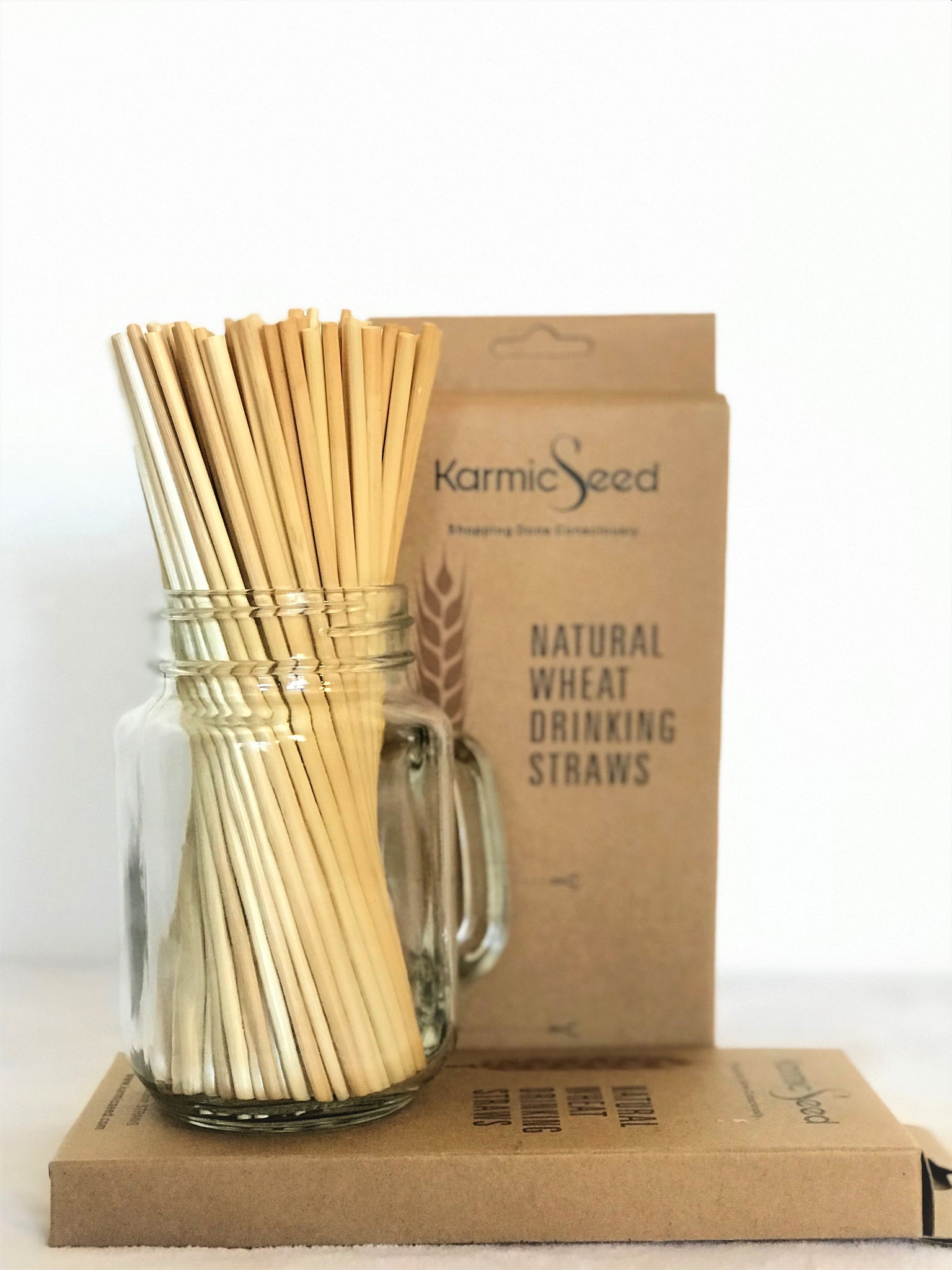 Eco-Friendly Natural Wheat Hay Drinking Straws (100 Straws)