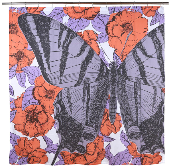 Butterfly Shower Curtain 72"x72"
