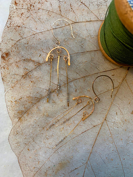 Golden Arch labradorite Earrings