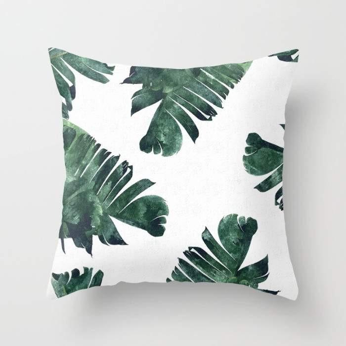 Banana Leaf Watercolor Pattern Cushion/Pillow