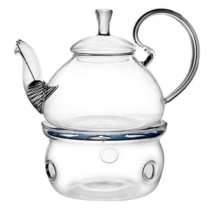 Elegant Glass Teapot + Warmer